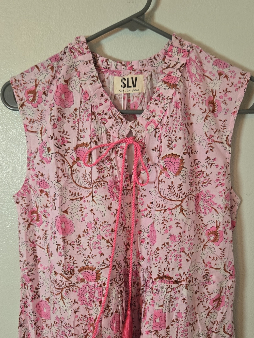 SLV Sur La Vague | NWT Pink Primrose Cap Sleeve Mini Dress One Size - Picture 3 of 12